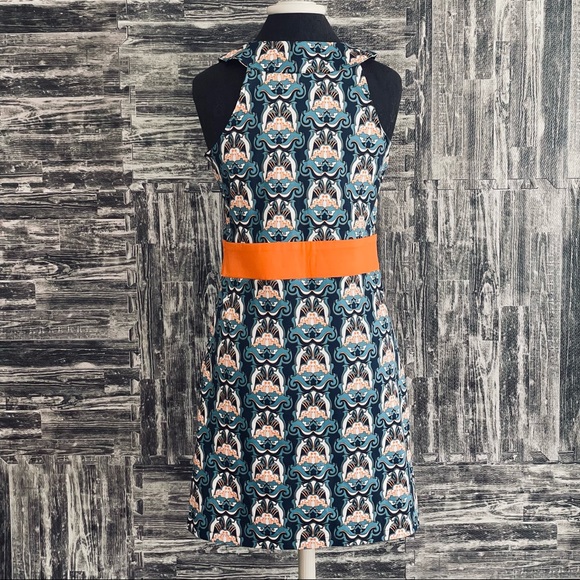 Tracy Negoshian Mulit-color Graphic Short Sleeveless Pattern Dress Size medium - Picture 9 of 14